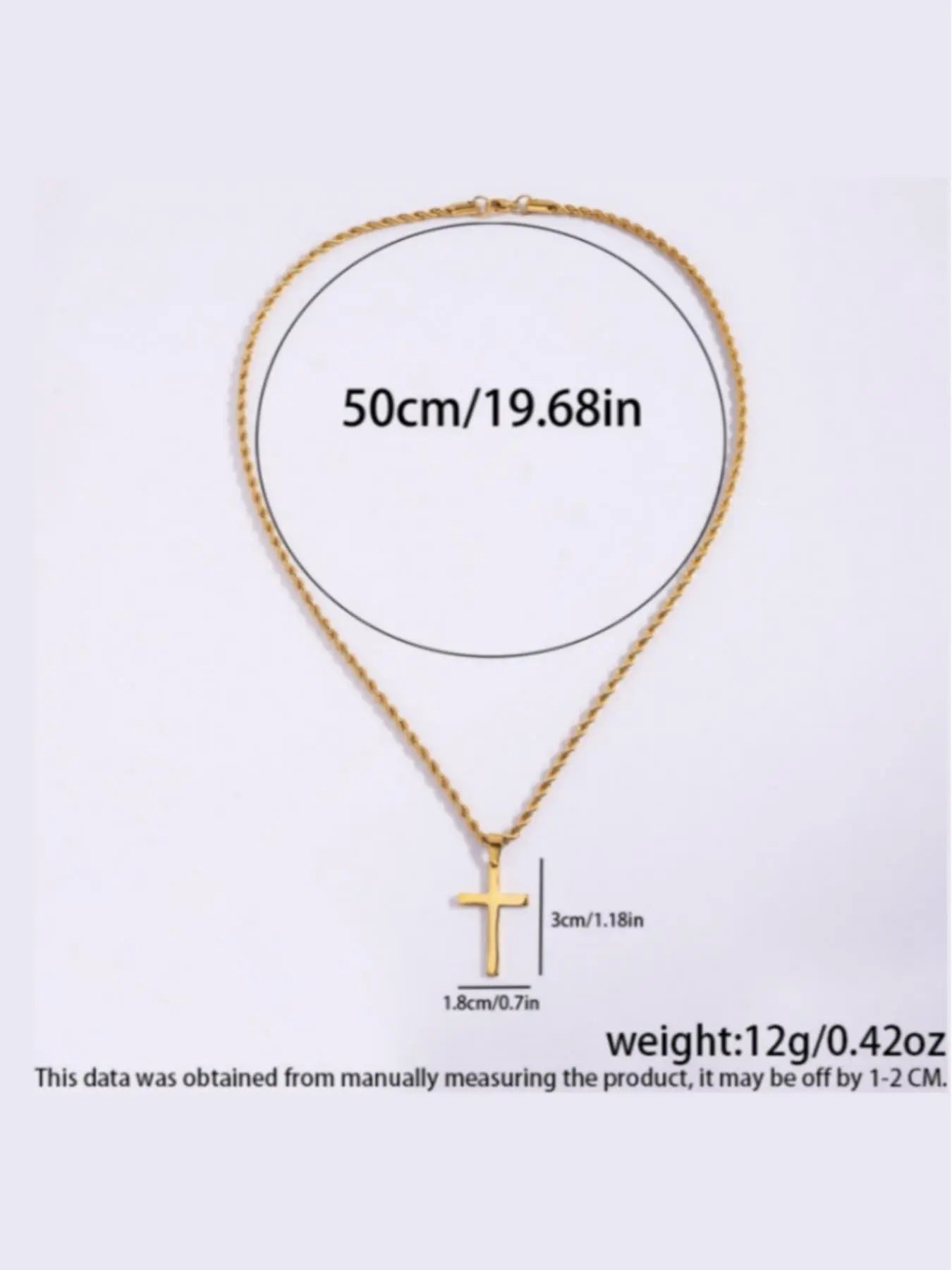 Men's Stainless Steel Cross Pendant Necklace, Cross Design Fashion Jewelry for Party, Everyday Accessory, Trendy All-match & Exquisite Jewelry for Birthday Gift, Cross Necklaces, Faith Necklace
