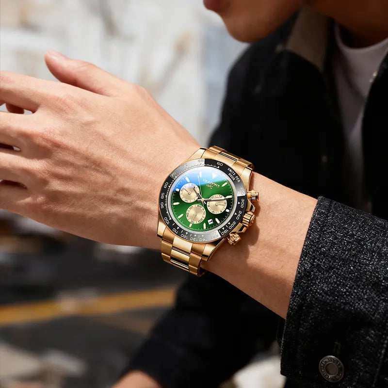 Men's Luxury Dress Watch Business Fashion VALENTINE'S DAY GIFT Quartz Watch Multifunctional wristwatch Chronograph QuartzMovement Luminous Date WaterResistant Boss Wristwatch for Party DailyWear Birthday Gift with Box