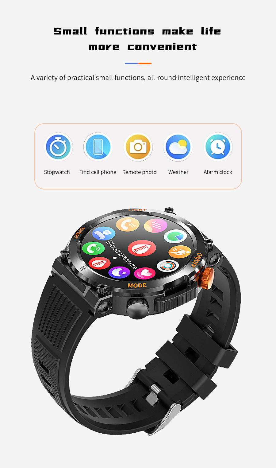 1.46 Inch HD Screen Smartwatch, Ultimate Outdoor Smartwatch, Outdoor Sports Fitness Tracker, Wireless Receiving & Calling Bluetooth Multi-sport Mode Pedometer, Waterproof Multifunctional Watch with LED Light for Android/iOS Men & Women