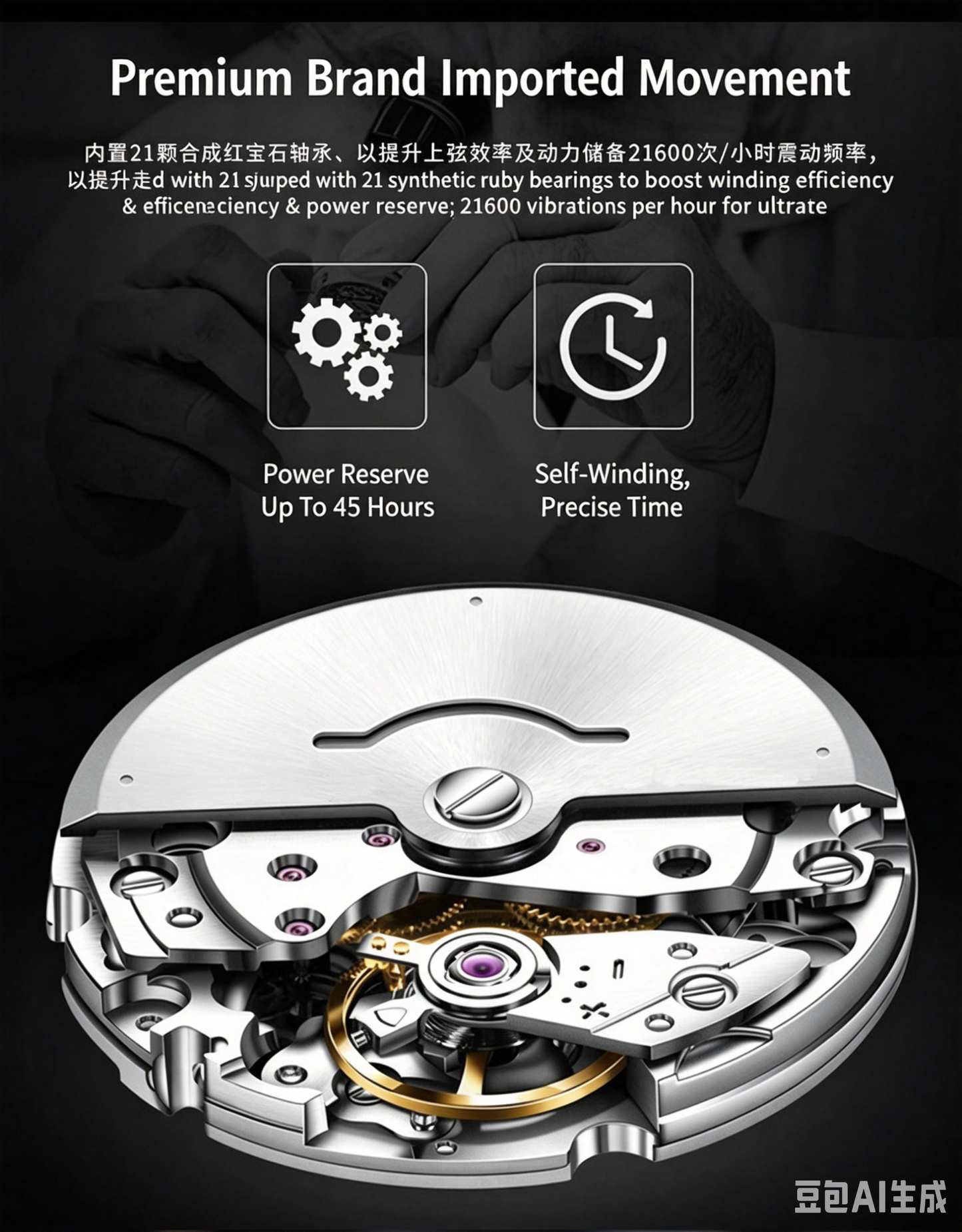 Men's Business Fashion Mechanical Automatic Stainless Steel Wristwatch, Fashion Round Dial Watch with Luminous Dial & Date Display Window, Trendy Watch for Birthday Gift with Box, Stainless Steel Watches