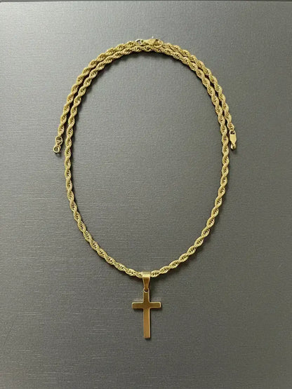 Men's Stainless Steel Cross Pendant Necklace, Cross Design Fashion Jewelry for Party, Everyday Accessory, Trendy All-match & Exquisite Jewelry for Birthday Gift, Cross Necklaces, Faith Necklace