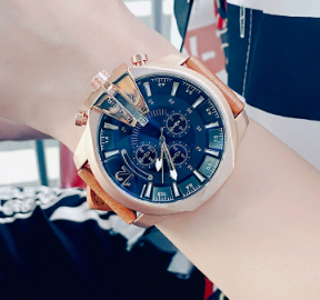 Men's Business Fashion Round Dial Analog Quartz Watch, Business Fashion Watches, Business Leather Watch for Party, Daily Clothing Decor, Trendy Exquisite Watch for Birthday Gift with Box
