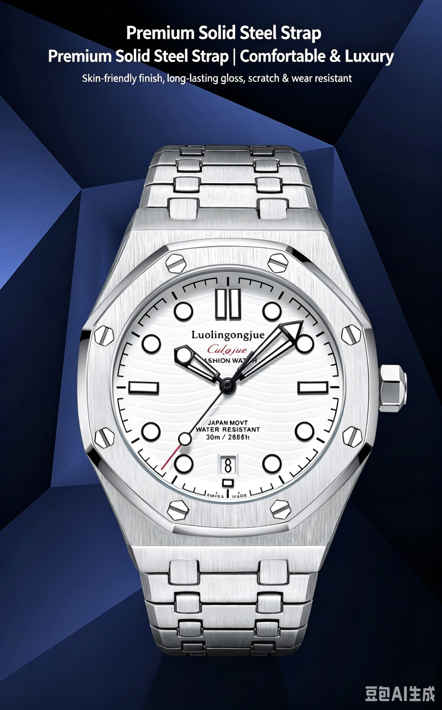 Men's Business Fashion Mechanical Automatic Stainless Steel Wristwatch, Fashion Round Dial Watch with Luminous Dial & Date Display Window, Trendy Watch for Birthday Gift with Box, Stainless Steel Watches