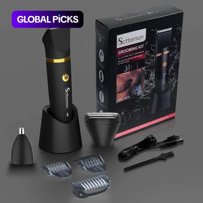 Men's 3-In-1 Multifunctional Hair Trimmer, Hair Clipper, Hair Clippers, Private Area Beard Eyebrow Nose Hair Trimmer, Type-C USB Charging, Father Boyfriend Gift #GLOBAL PICKS