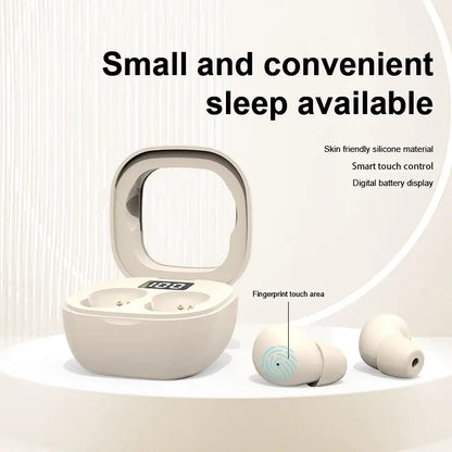 MSHUKCOE SK19 This year's new model - ultra-small invisible sleep earplugs | 0.08 ounces, suitable for side sleepers, with noise cancellation function - 25-hour battery life! Discreet Office Earbuds in-ear summerwins Gift Privacy Gift Silicone Lightweight