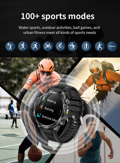 1.85-Inch Large-Screen Smartwatch with Call Answering, Calling, and Message Reminders, Wireless Multifunctional Smart Watch with Spare Silicone Band and Multiple Sports Modes for Men #GLOBAL PICKS