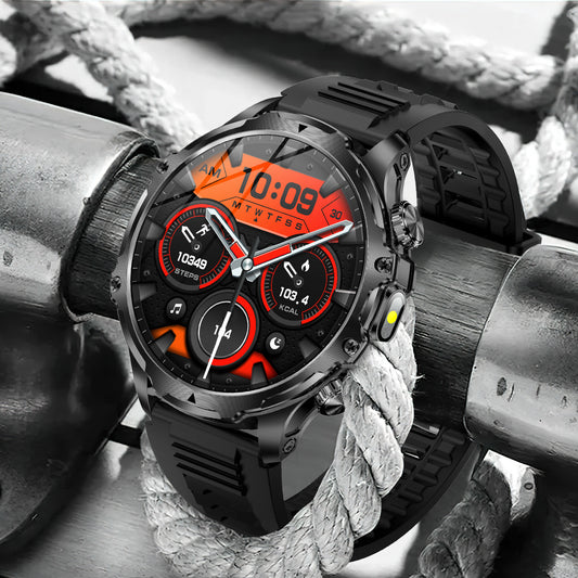 1.85-Inch Large-Screen Smartwatch with Call Answering, Calling, and Message Reminders, Wireless Multifunctional Smart Watch with Spare Silicone Band and Multiple Sports Modes for Men #GLOBAL PICKS