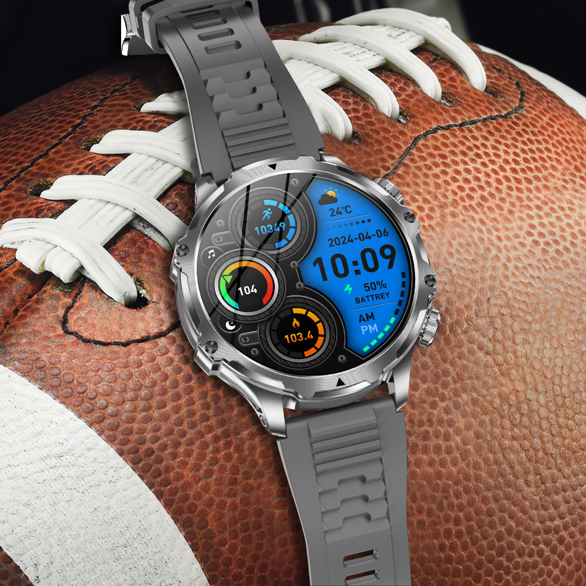 1.85-Inch Large-Screen Smartwatch with Call Answering, Calling, and Message Reminders, Wireless Multifunctional Smart Watch with Spare Silicone Band and Multiple Sports Modes for Men #GLOBAL PICKS