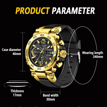 FoxBox Large Disc Silicone Strap Electronic Time Scale Design Luminous Pointer Round Fashion Luxury Waterproof Wear Quartz watch gift Springtok reloj