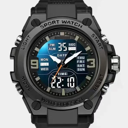 Men's Sporty Digital Watch, Fashionable Watch with Digital Display, Trendy Watch for Daily Life, Water Resistant Watch, No Gift Box