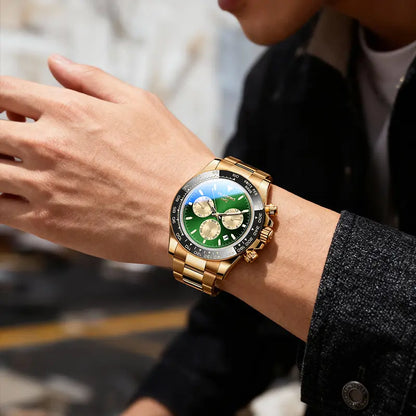 Men's Luxury Dress Watch Business Fashion VALENTINE'S DAY GIFT Quartz Watch Multifunctional wristwatch Chronograph QuartzMovement Luminous Date WaterResistant Boss Wristwatch for Party DailyWear Birthday Gift with Box
