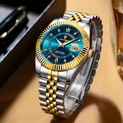 Men's Round Dial Quartz Watch, Business Fashion Watches for Party, Trendy All-match & Exquisite Watch for Birthday Gift with Box, Modern Fashionable Wristwatch, Fashionable Stylish Watch