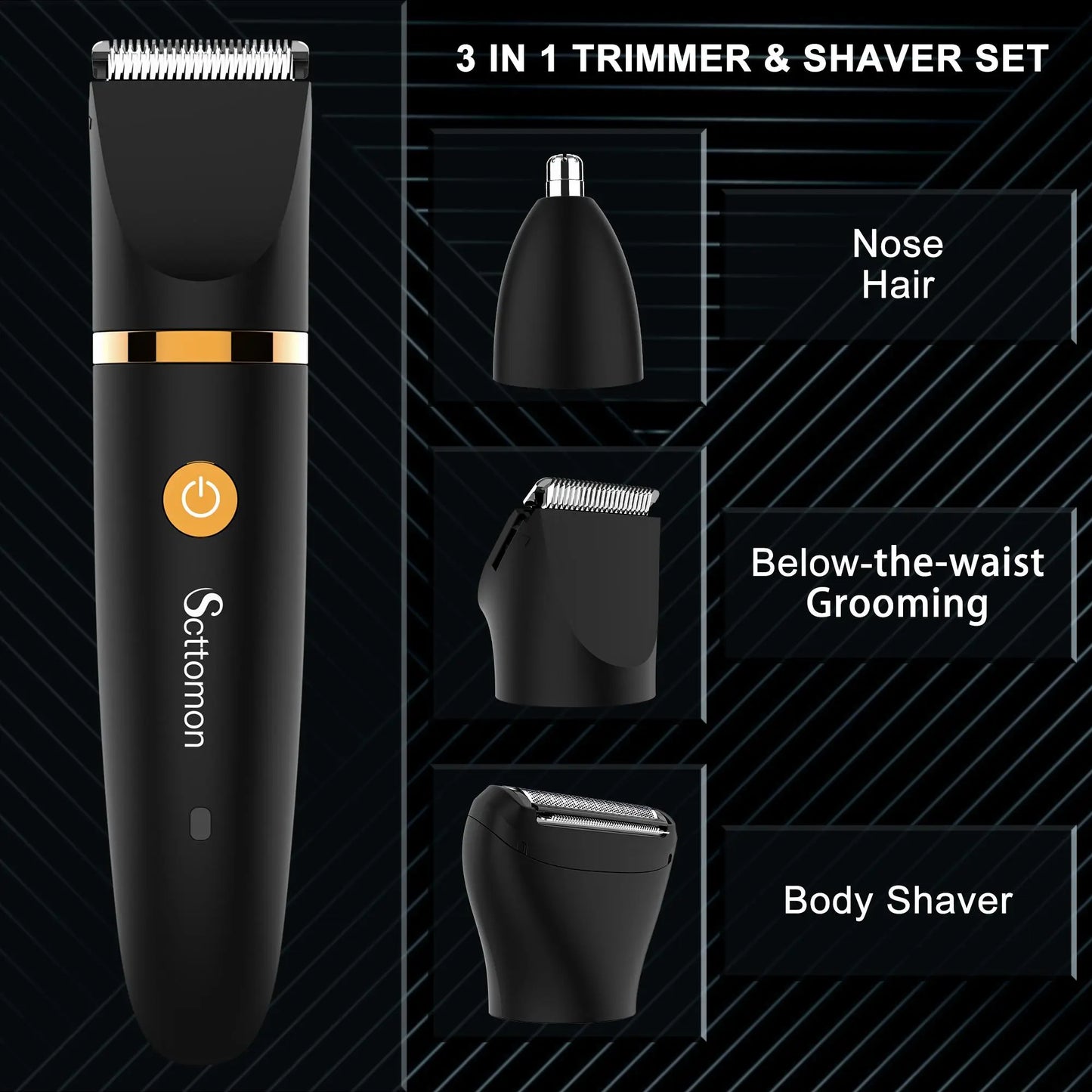 Men's 3-In-1 Multifunctional Hair Trimmer, Hair Clipper, Hair Clippers, Private Area Beard Eyebrow Nose Hair Trimmer, Type-C USB Charging, Father Boyfriend Gift #GLOBAL PICKS