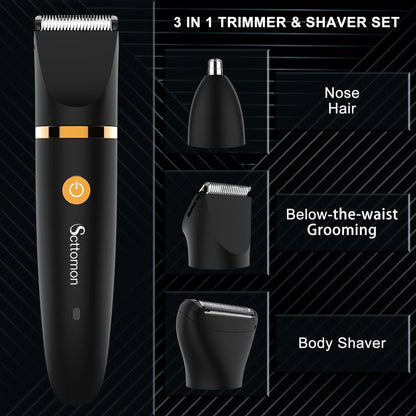 Men's 3-In-1 Multifunctional Hair Trimmer, Hair Clipper, Hair Clippers, Private Area Beard Eyebrow Nose Hair Trimmer, Type-C USB Charging, Father Boyfriend Gift #GLOBAL PICKS