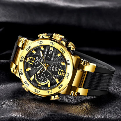 FoxBox Large Disc Silicone Strap Electronic Time Scale Design Luminous Pointer Round Fashion Luxury Waterproof Wear Quartz watch gift Springtok reloj